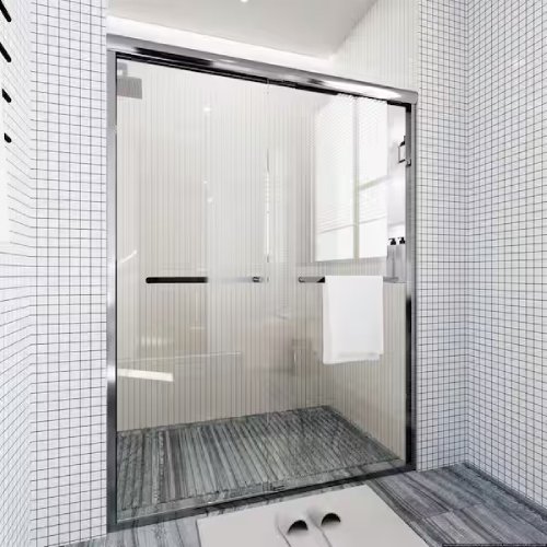 TOOLKISS 46–48 in. W × 72 in. H Sliding Framed Shower Door, Chrome - P4