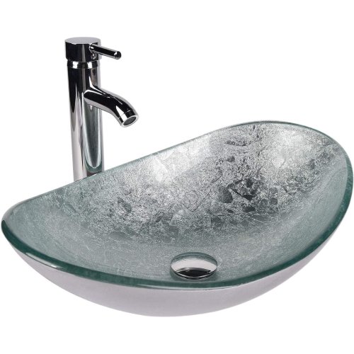 YOURLITE 30" Farmhouse Bathroom Vanity with Vessel Sink, Rustic Brown