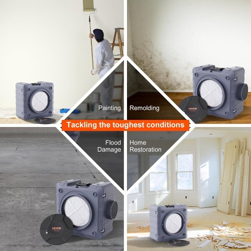 VEVOR 550 CFM Air Scrubber with H13 HEPA Filter - Image 6
