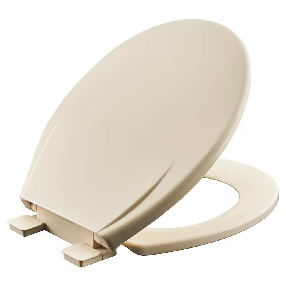 American Standard MightyTuff Slow Close Round Front Toilet Seat in Bone - Image 3