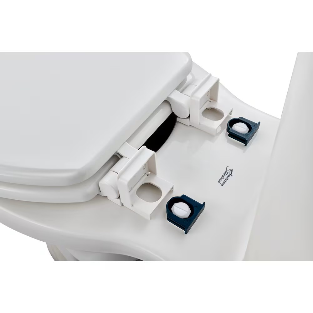 American Standard MightyTuff Slow Close Round Front Toilet Seat in Bone - Image 5